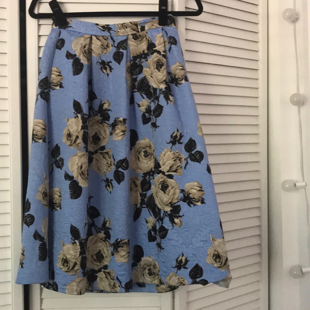 Floral Topshop Midi Skirt